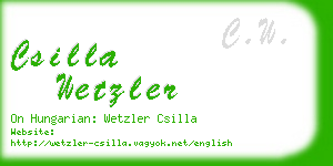 csilla wetzler business card